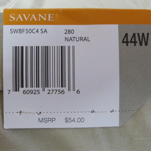 Savane* Men's 1.5" Belt Loop Multipocketed Textured Linen Blend Shorts~ Size 44W - Picture 5 of 12